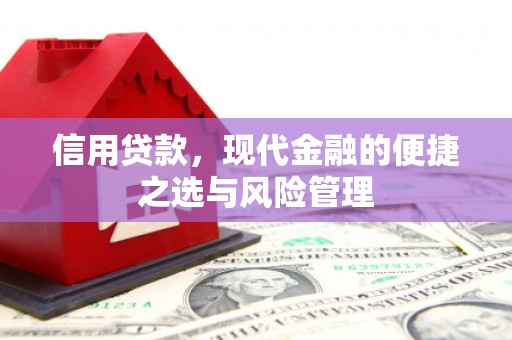 晋州信用贷款，现代金融的便捷之选与风险管理