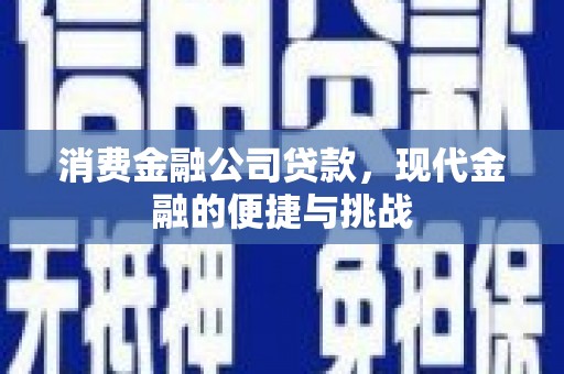 晋州消费金融公司贷款，现代金融的便捷与挑战