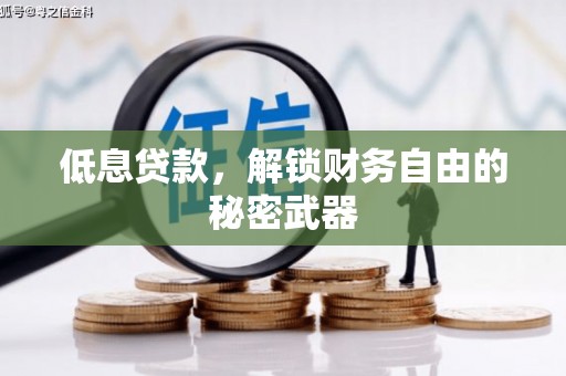 晋州低息贷款，解锁财务自由的秘密武器