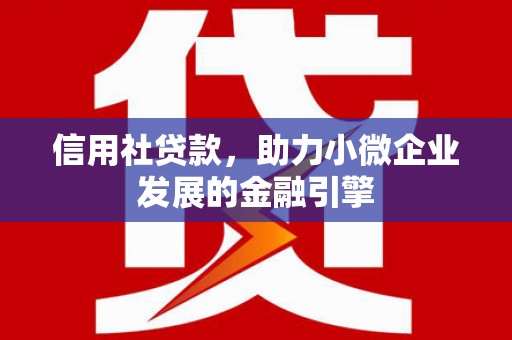 晋州信用社贷款，助力小微企业发展的金融引擎