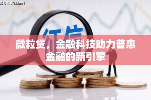 晋州微粒贷，金融科技助力普惠金融的新引擎