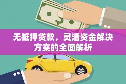 晋州无抵押贷款，灵活资金解决方案的全面解析