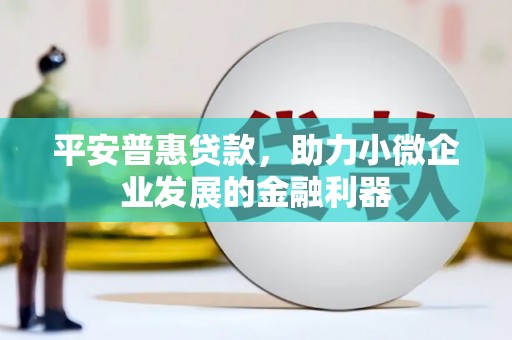 晋州平安普惠贷款，助力小微企业发展的金融利器
