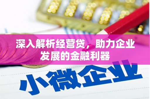 晋州深入解析经营贷，助力企业发展的金融利器