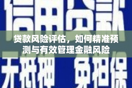 晋州贷款风险评估，如何精准预测与有效管理金融风险