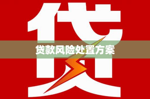 晋州贷款风险处置方案