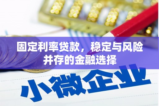 晋州固定利率贷款，稳定与风险并存的金融选择