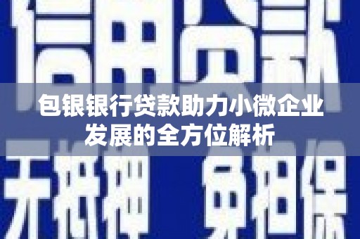 晋州包银银行贷款助力小微企业发展的全方位解析