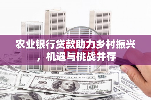 晋州农业银行贷款助力乡村振兴，机遇与挑战并存