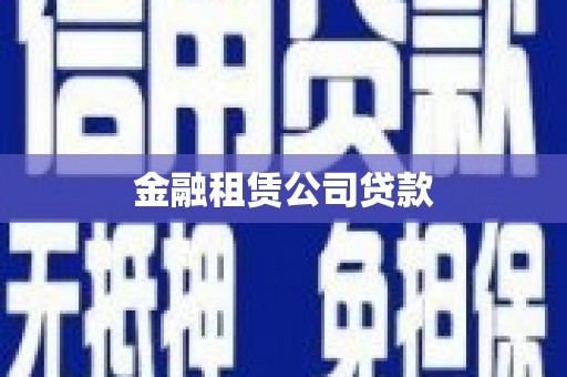 晋州金融租赁公司贷款