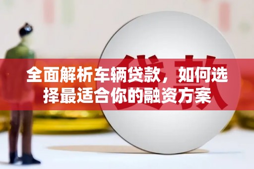 晋州全面解析车辆贷款，如何选择最适合你的融资方案