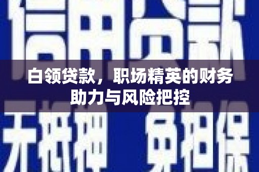 晋州白领贷款，职场精英的财务助力与风险把控